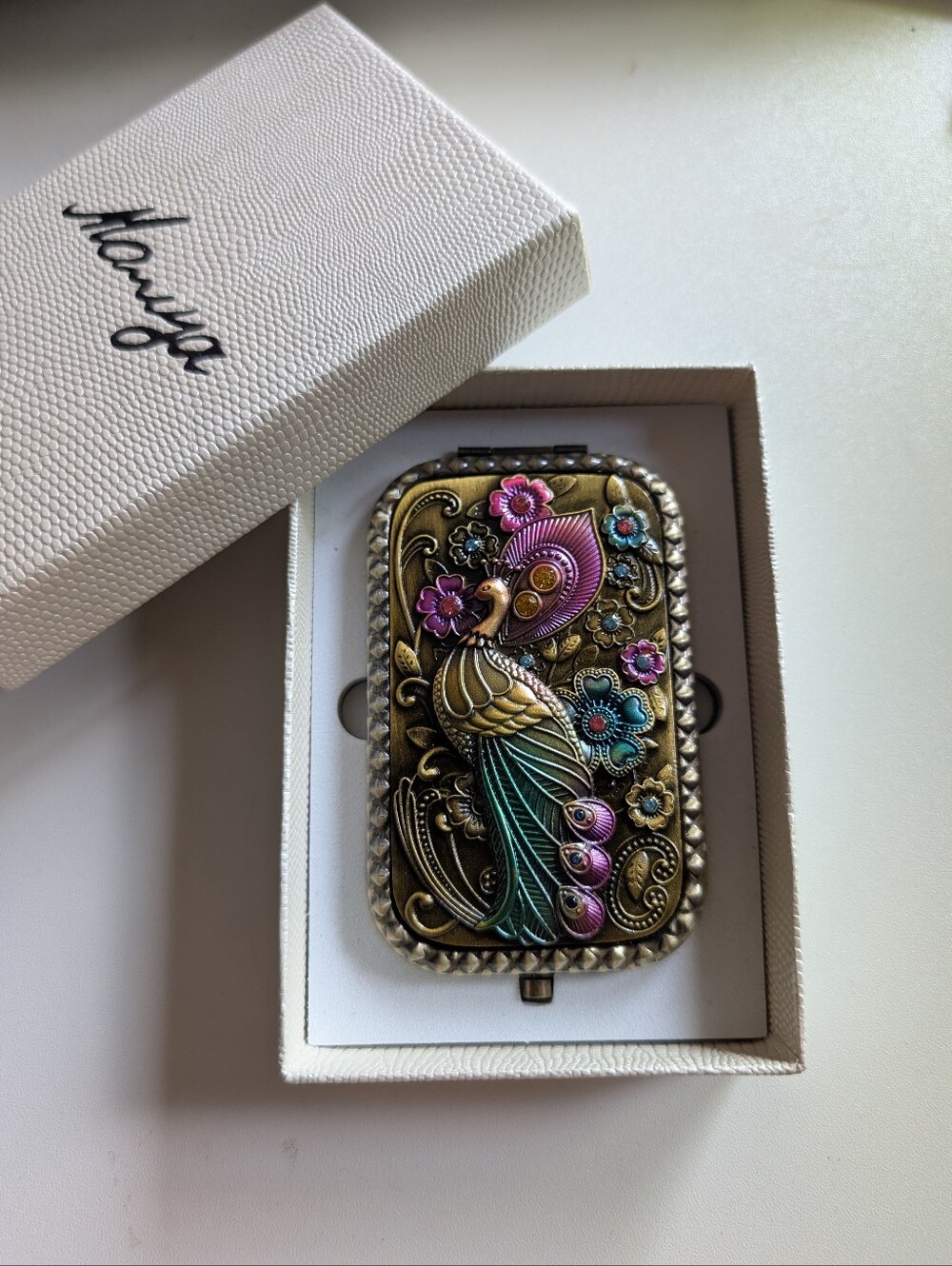 Vintage Style Pocket / Purse Mirror Regular And Magnified